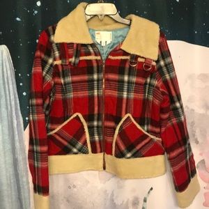 Urban Outfitters Red Plaid Lumberjack Jacket NWT